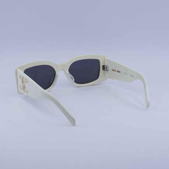 ?️ New Celine CL40282U 25A Sunglasses - Shiny Ivory Frame, Smoke Lenses main image 7